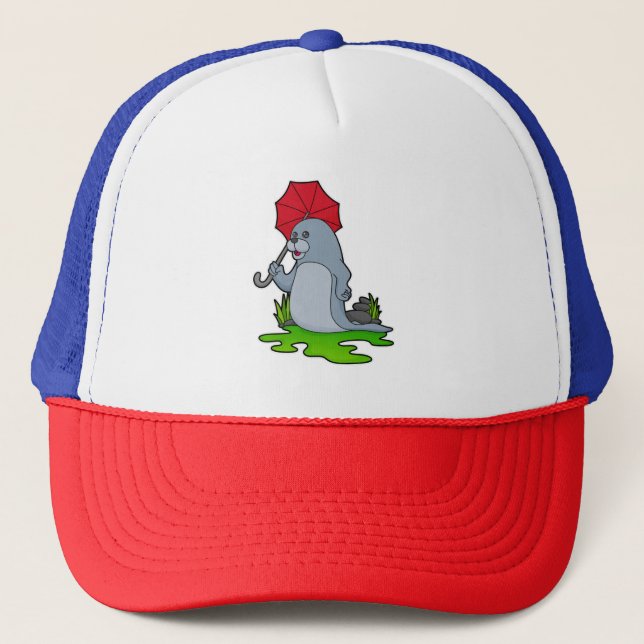 Gorra De Camionero Paraguas de lluvia de focas (Anverso)