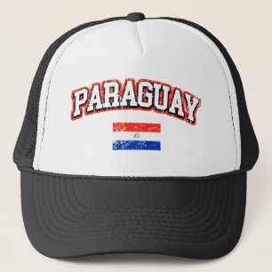 Gorra De Camionero Paraguay Vintage Flag