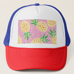 Gorra De Camionero Paraíso de la piña: patrón tropical