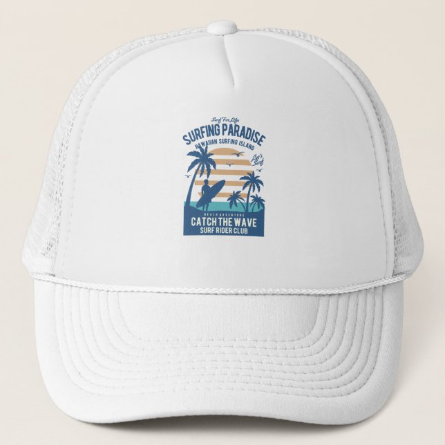 Gorra De Camionero Paraíso de Surfing (Anverso)