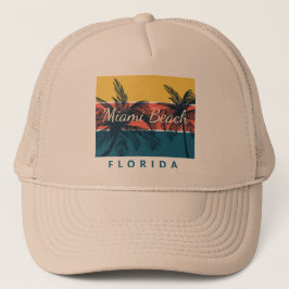 Gorra De Camionero Paraíso del Surf Miami Beach Florida