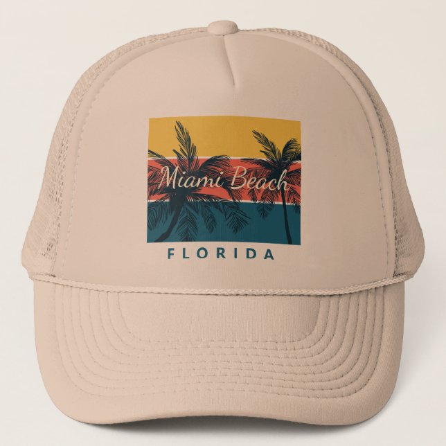 Gorra De Camionero Paraíso del Surf Miami Beach Florida (Anverso)