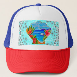 Gorra De Camionero Paraíso hawaiano