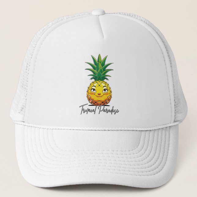 Gorra De Camionero Paraíso tropical de piña (Anverso)