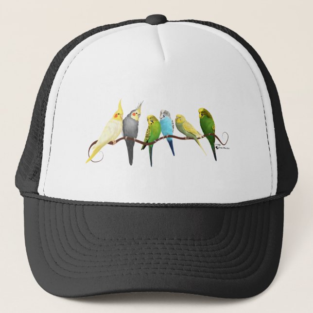 Gorra De Camionero ¡Parakeets y Cockatiels! (Anverso)