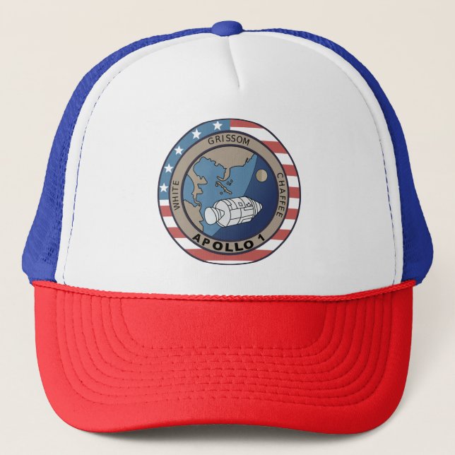 Gorra De Camionero Parche de misión Apollo 1 (Anverso)