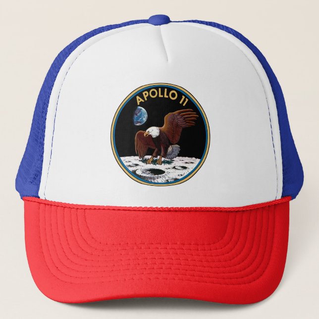 Gorra De Camionero Parche de Misión Apollo 11 (Anverso)