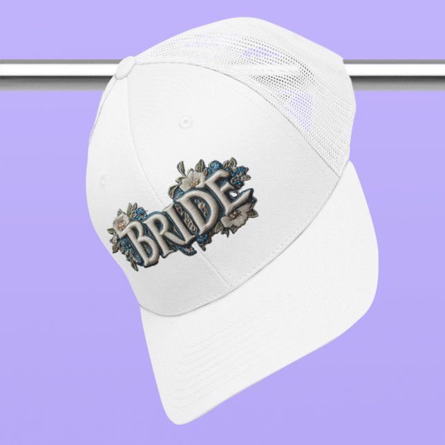 Gorra De Camionero Parche Floral Falso Bordado para Novia (Subido por el creador)