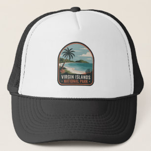Gorra De Camionero Parche Tropical del Parque Nacional Islas Vírgenes