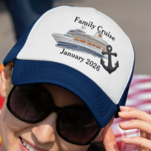 Gorra De Camionero Parches Falsos Personalizados Barco de Crucero Fam