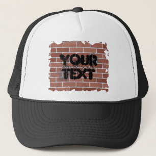 Gorra De Camionero pared de ladrillo, TU TEXTO