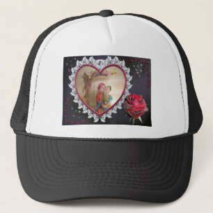 Gorra De Camionero Pareja de Bodas del sur de Asia sobre arte de remo