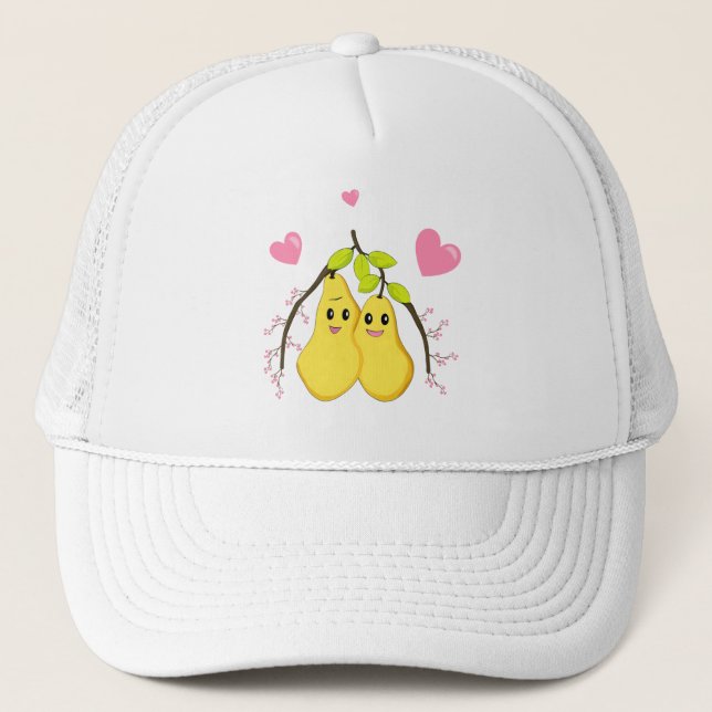 Gorra De Camionero Pareja de peras amarillas (Anverso)