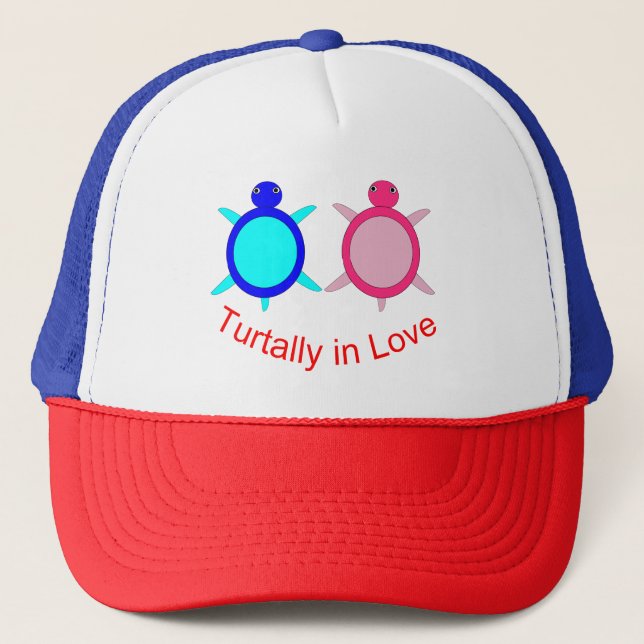 Gorra De Camionero Pareja De Tortuga Cuta (Anverso)