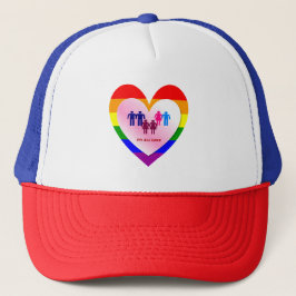 Gorra De Camionero Parejas dentro del corazón del Orgullo de Amor