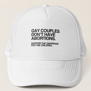 GORRA DE CAMIONERO PAREJAS GAYS NO TIENEN ABORTOS