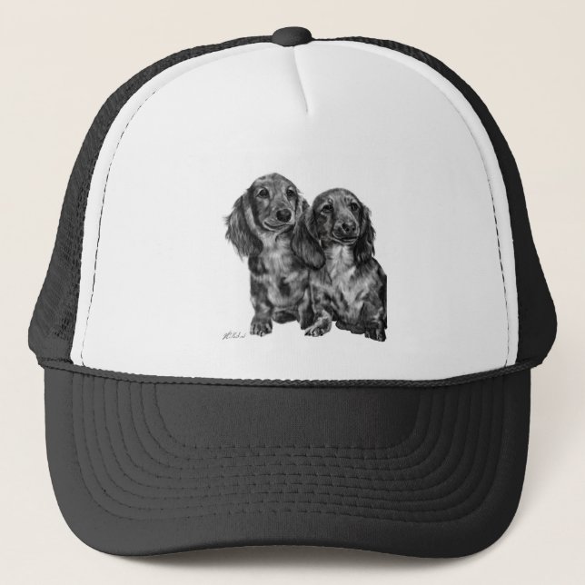 Gorra De Camionero Pares del Dachshund (Anverso)