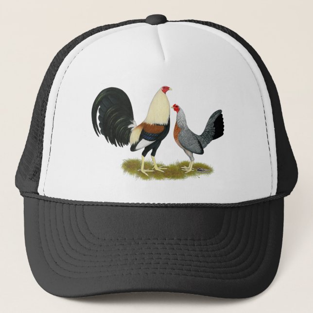 Gorra De Camionero Pares grises de las aves de juego (Anverso)