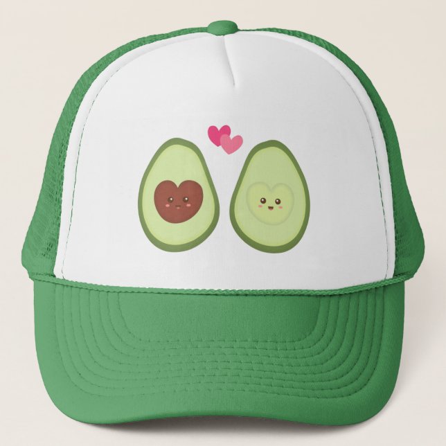 Gorra De Camionero Pares lindos del aguacate en el amor, mi otra (Anverso)