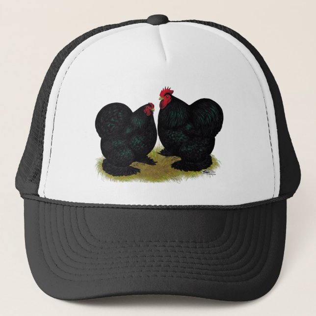 Gorra De Camionero Pares pequenos negros de Cochins (Anverso)