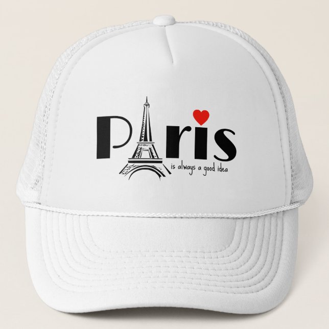 Gorra De Camionero Paris Eiffel Tower Design  (Anverso)