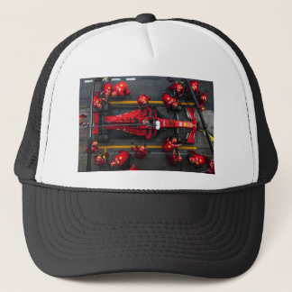 Gorra De Camionero Paro de anclaje rojo del equipo