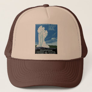 Gorra De Camionero Parque de piedra amarillo - géiser fiel viejo