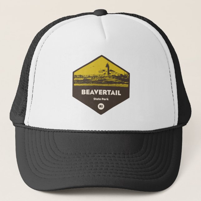 Gorra De Camionero Parque estatal Beavertail Isla Rhode (Anverso)