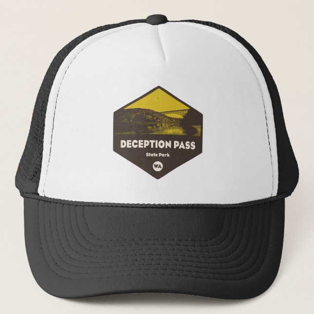 Gorra De Camionero Parque Estatal Deception Pass Washington (Anverso)