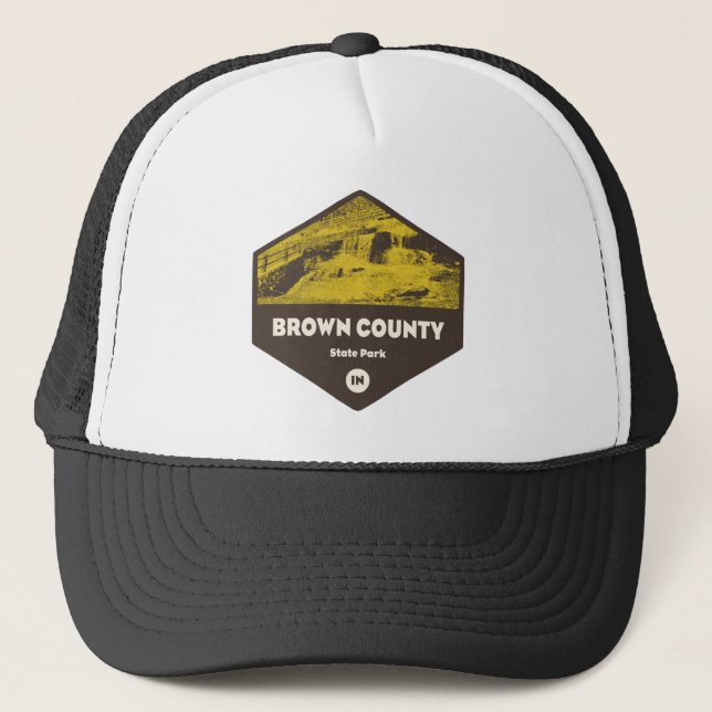 Gorra De Camionero Parque estatal del Condado de Brown Indiana (Anverso)