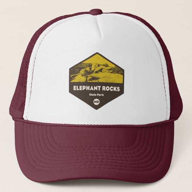 Gorra De Camionero Parque estatal Elephant Rocks Missouri (Anverso)