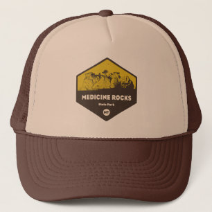 Gorra De Camionero Parque estatal Medicine Rocks Montana