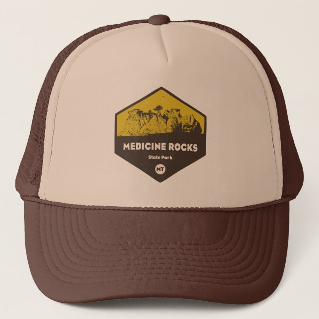 Gorra De Camionero Parque estatal Medicine Rocks Montana (Anverso)