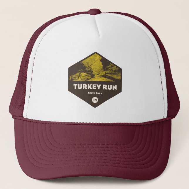 Gorra De Camionero Parque estatal Turquía Run Indiana (Anverso)
