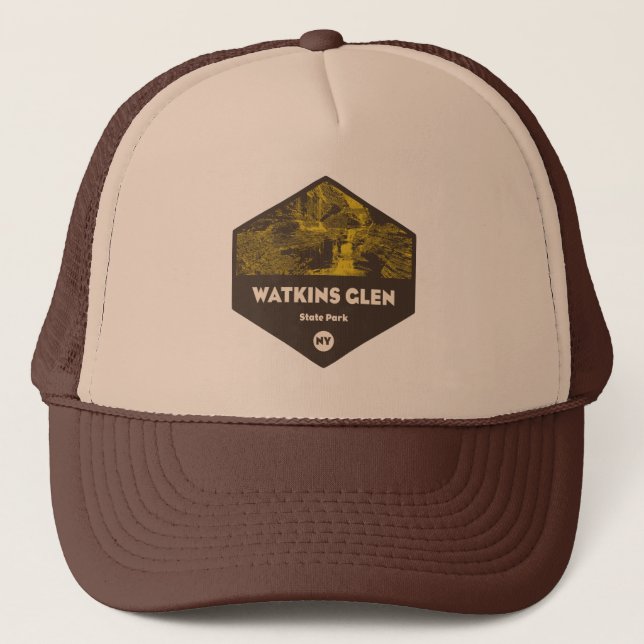 Gorra De Camionero Parque estatal Watkins Glen Nueva York (Anverso)