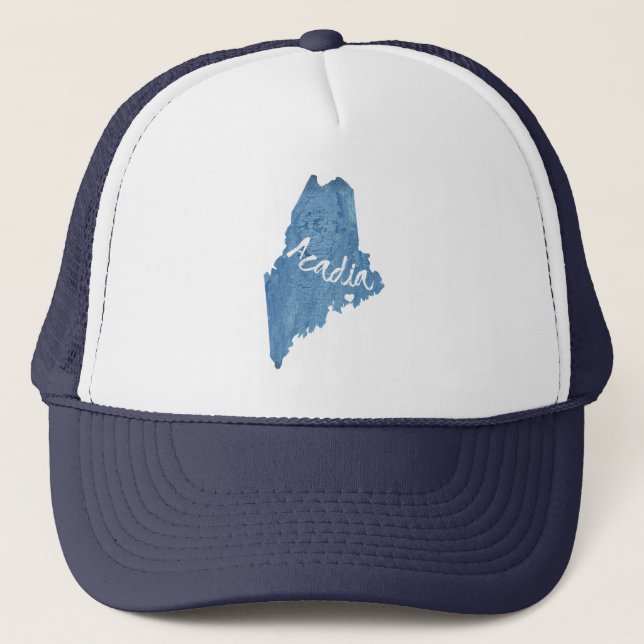 Gorra De Camionero Parque nacional Acadia Grano de madera (Anverso)