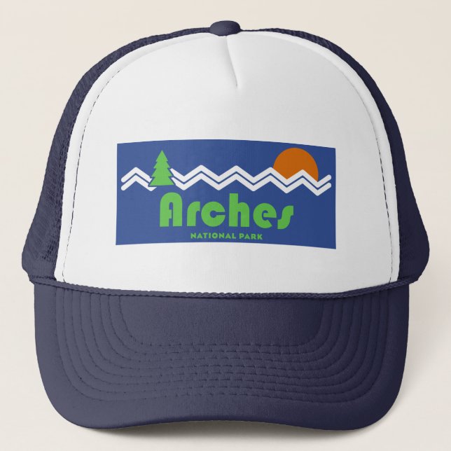 Gorra De Camionero Parque nacional Arches Retro (Anverso)