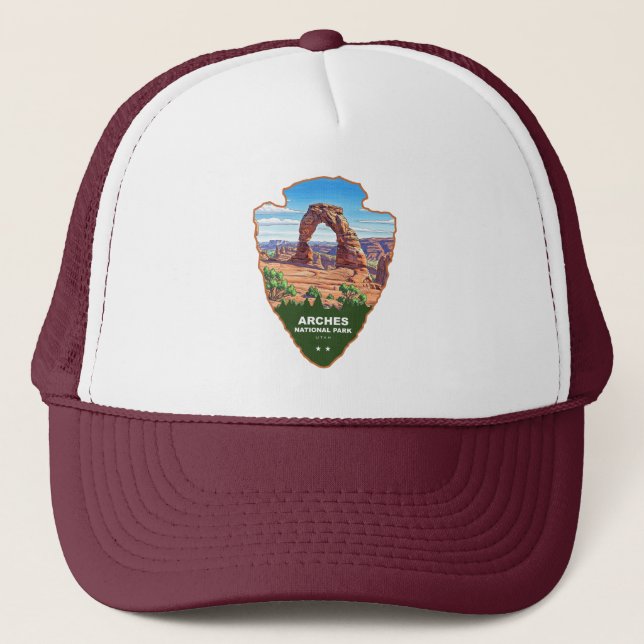 Gorra De Camionero Parque Nacional Arcos Utah Punta de Flecha (Anverso)