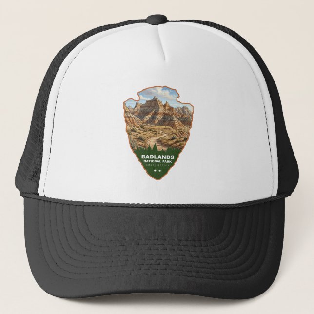 Gorra De Camionero Parque Nacional Badlands Arrowhead (Anverso)