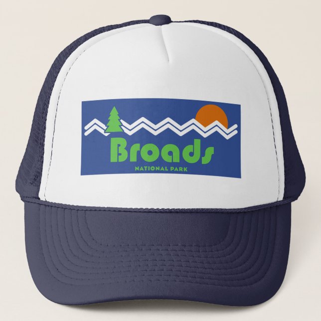 Gorra De Camionero Parque nacional Broads Retro (Anverso)