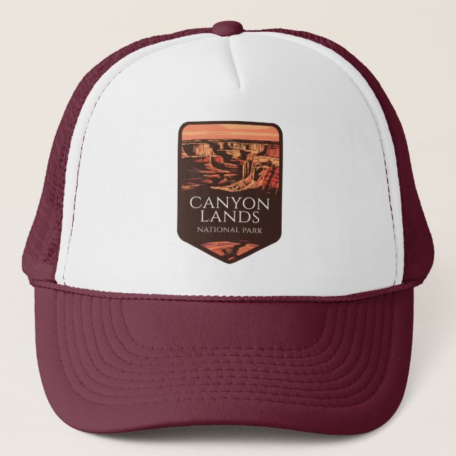 Gorra De Camionero Parque nacional Canyonlands Emblem Sunset (Anverso)