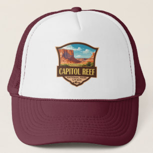 Gorra De Camionero Parque nacional Capitol Reef Ilustracion Arte Retr