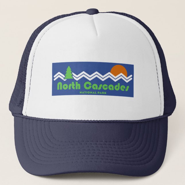 Gorra De Camionero Parque nacional Cascades del Norte Retro (Anverso)