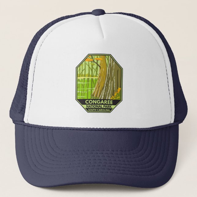 Gorra De Camionero Parque nacional Congaree South Carolina Retro (Anverso)