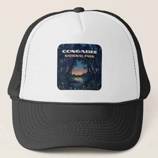 Gorra De Camionero Parque nacional Congaree Swamp South Carolina Retr (Anverso)