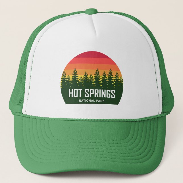 Gorra De Camionero Parque nacional de Hot Springs (Anverso)