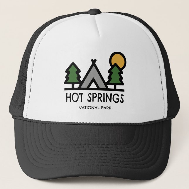 Gorra De Camionero Parque nacional de Hot Springs (Anverso)