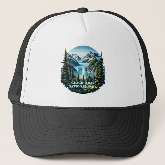 Gorra De Camionero Parque nacional de la Bahía del Glaciar Alaska (Anverso)