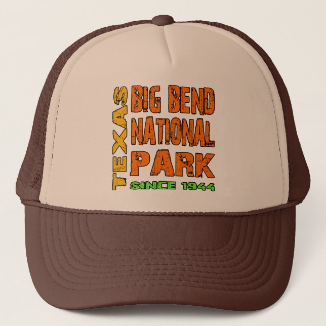 Gorra De Camionero Parque nacional de la curva grande, Tejas (Anverso)