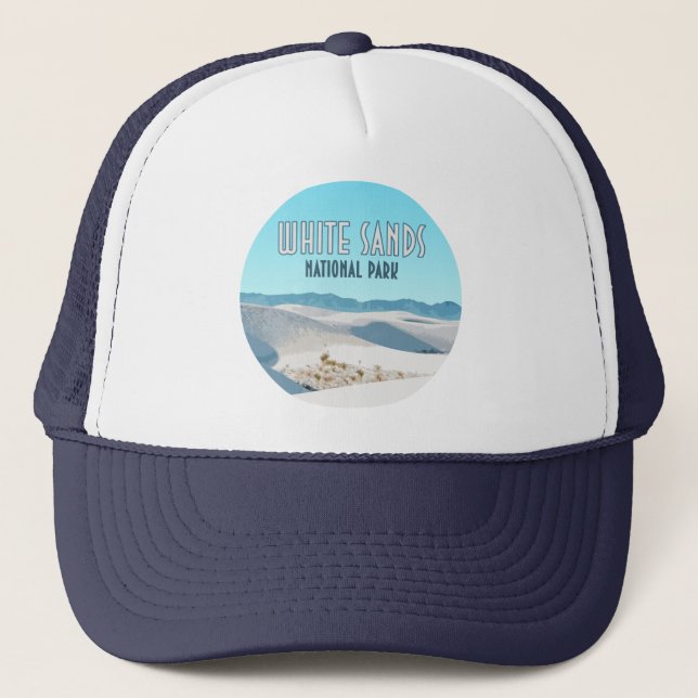Gorra De Camionero Parque nacional de las Arenas Blancas Nuevo México (Anverso)